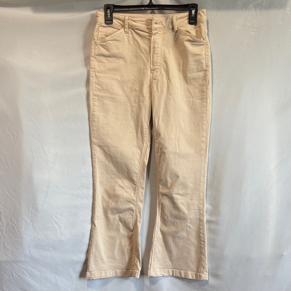 Massimo Dutti Cream Flare Jeans SM453